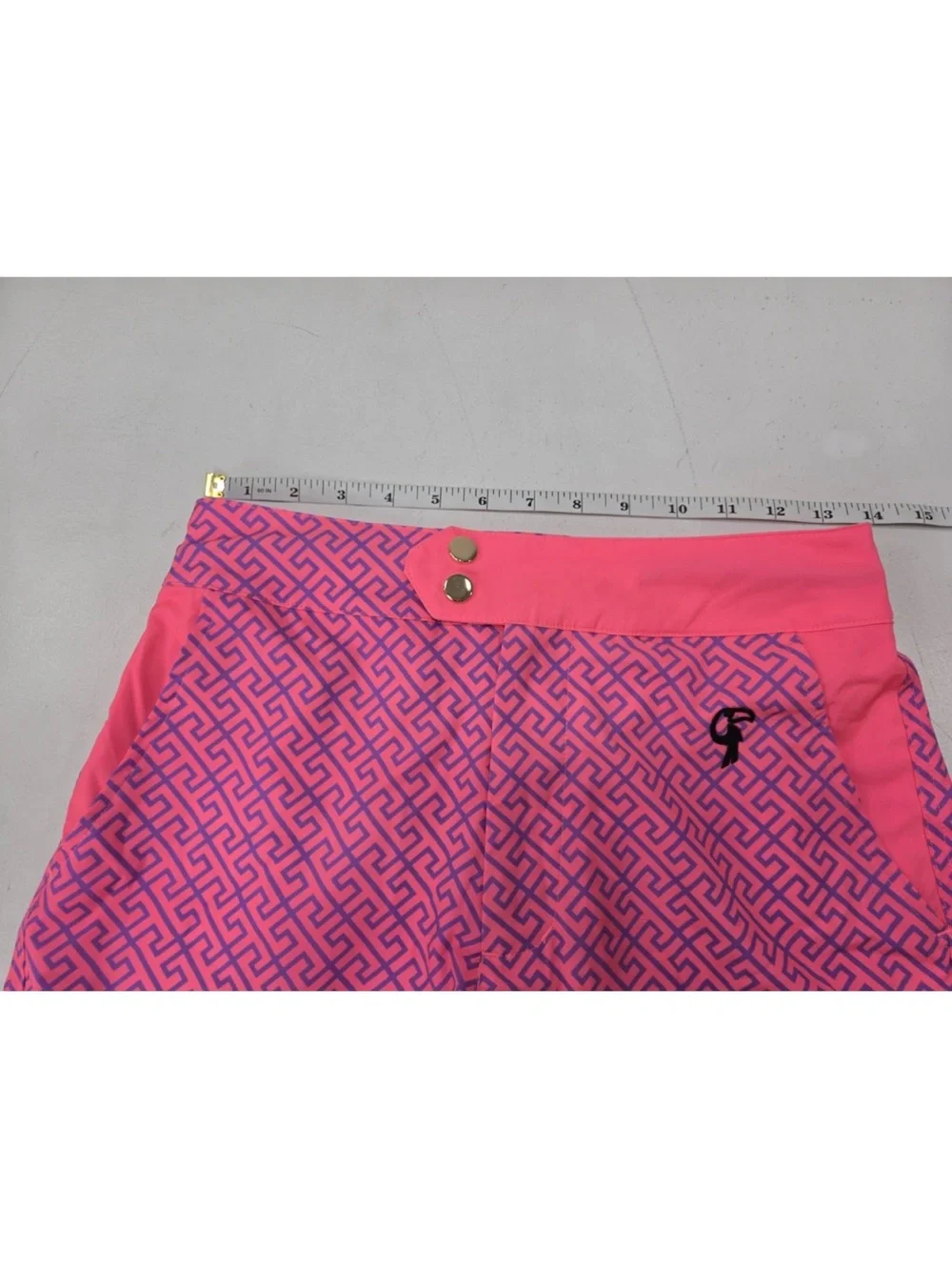 Tucann Coral Pink Swim Trunks Liner Geometric Pockets 3” Size Small Mens